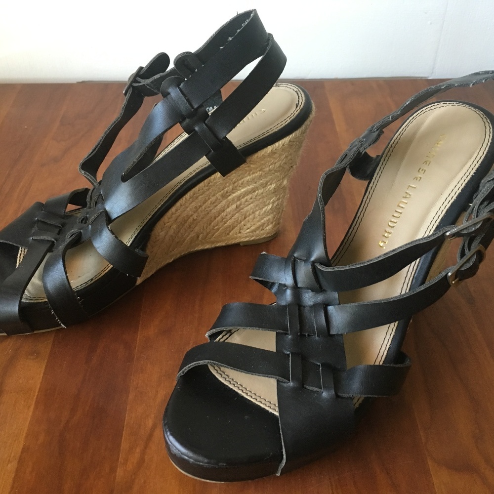 Chinese Laundry Black Wedges